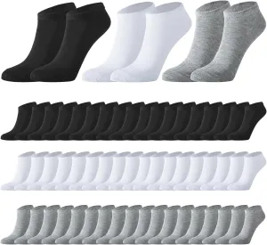 240 Pairs Mens Thin Low Cut Ankle Socks Bulk Pack Athletic Sports Socks Breathable Casual Socks for Unisex Men Women Homeless
