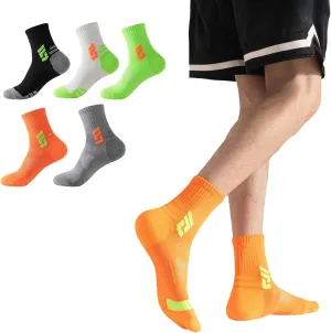 5 Pairs of Men's and Women's Ankle Socks, Breathable Athletic Low Top Thin