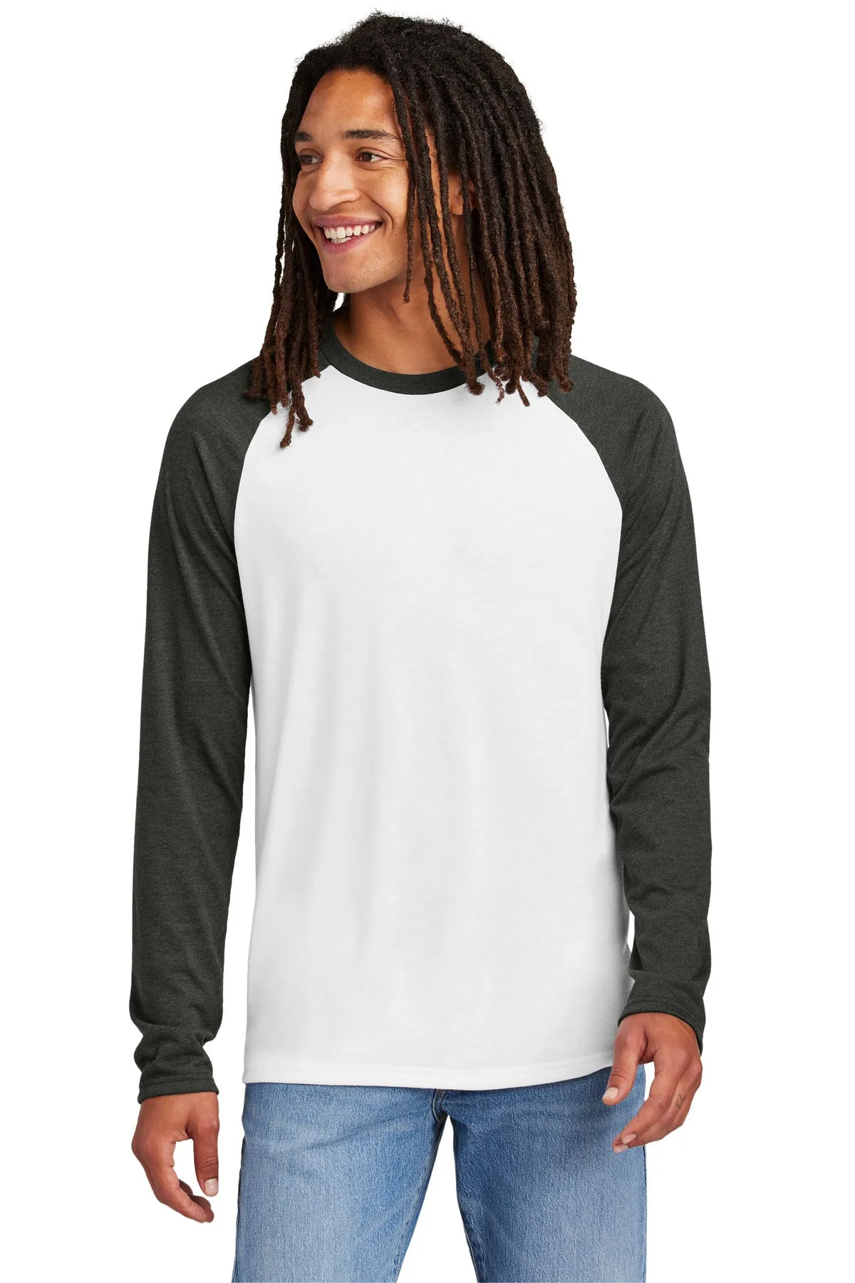 Allmade Men's Tri-Blend Long Sleeve Colorblock Raglan