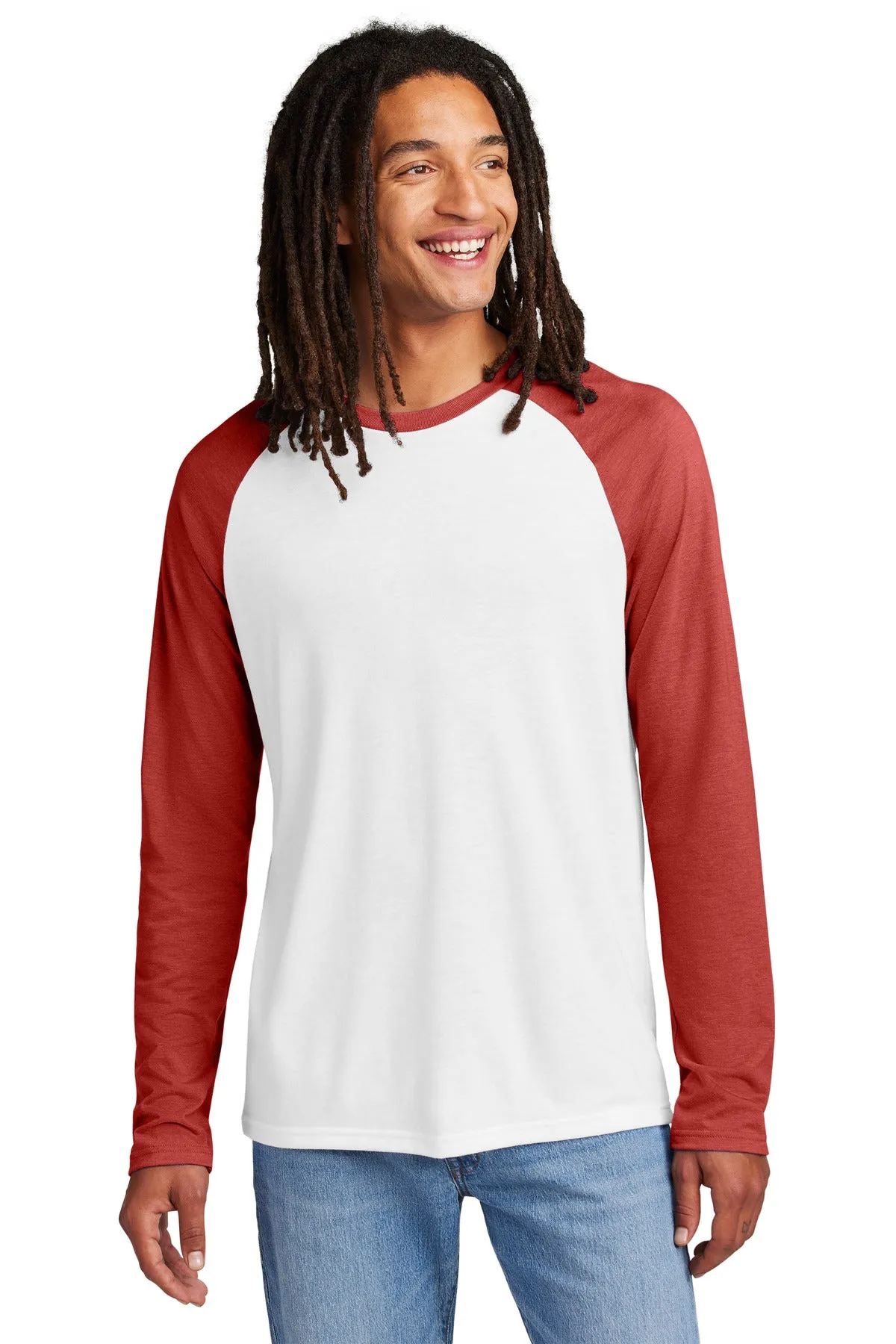 Allmade Men's Tri-Blend Long Sleeve Colorblock Raglan