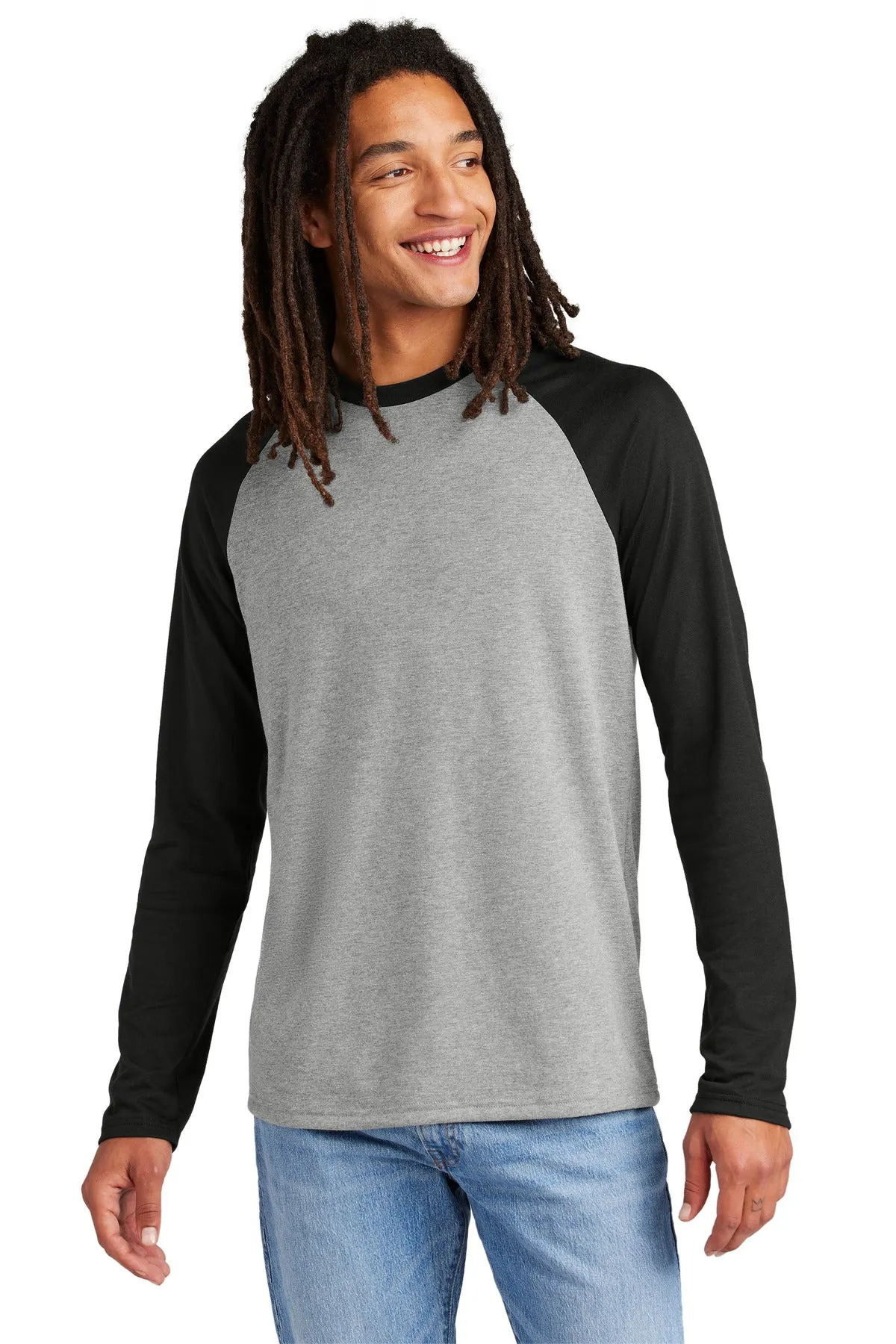 Allmade Men's Tri-Blend Long Sleeve Colorblock Raglan