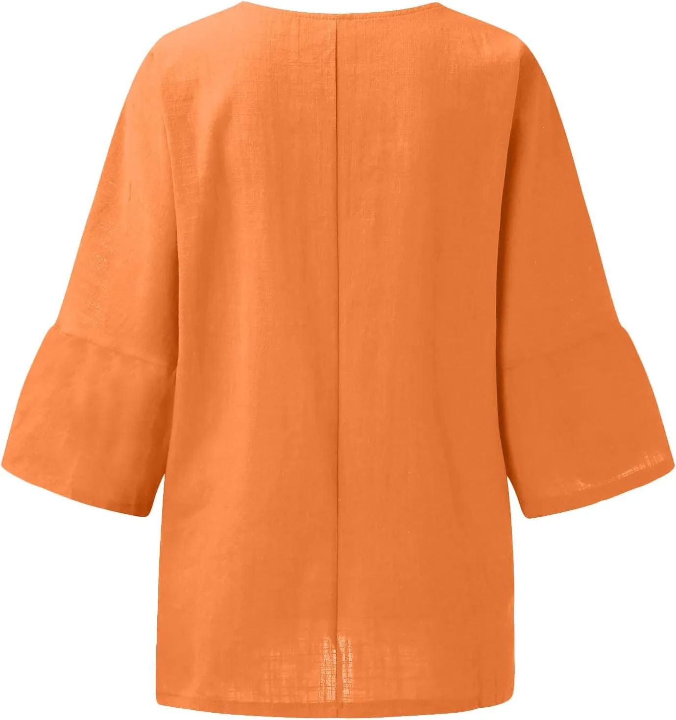 Crewneck Linen Tops for Women 2025 Summer Casual T Shirts Loose Short Sleeve Cotton and Linen Blouses Tee