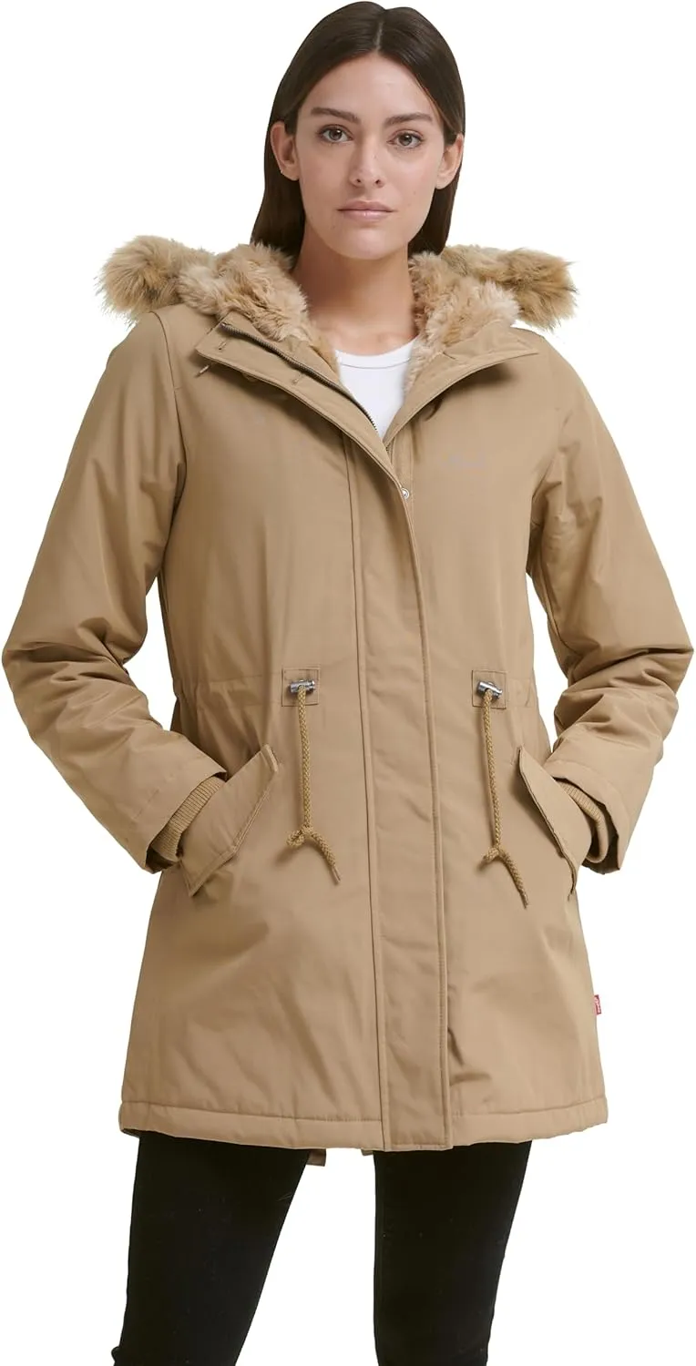 Levi's Women's Faux Fur Lined Hooded Parka Jacket