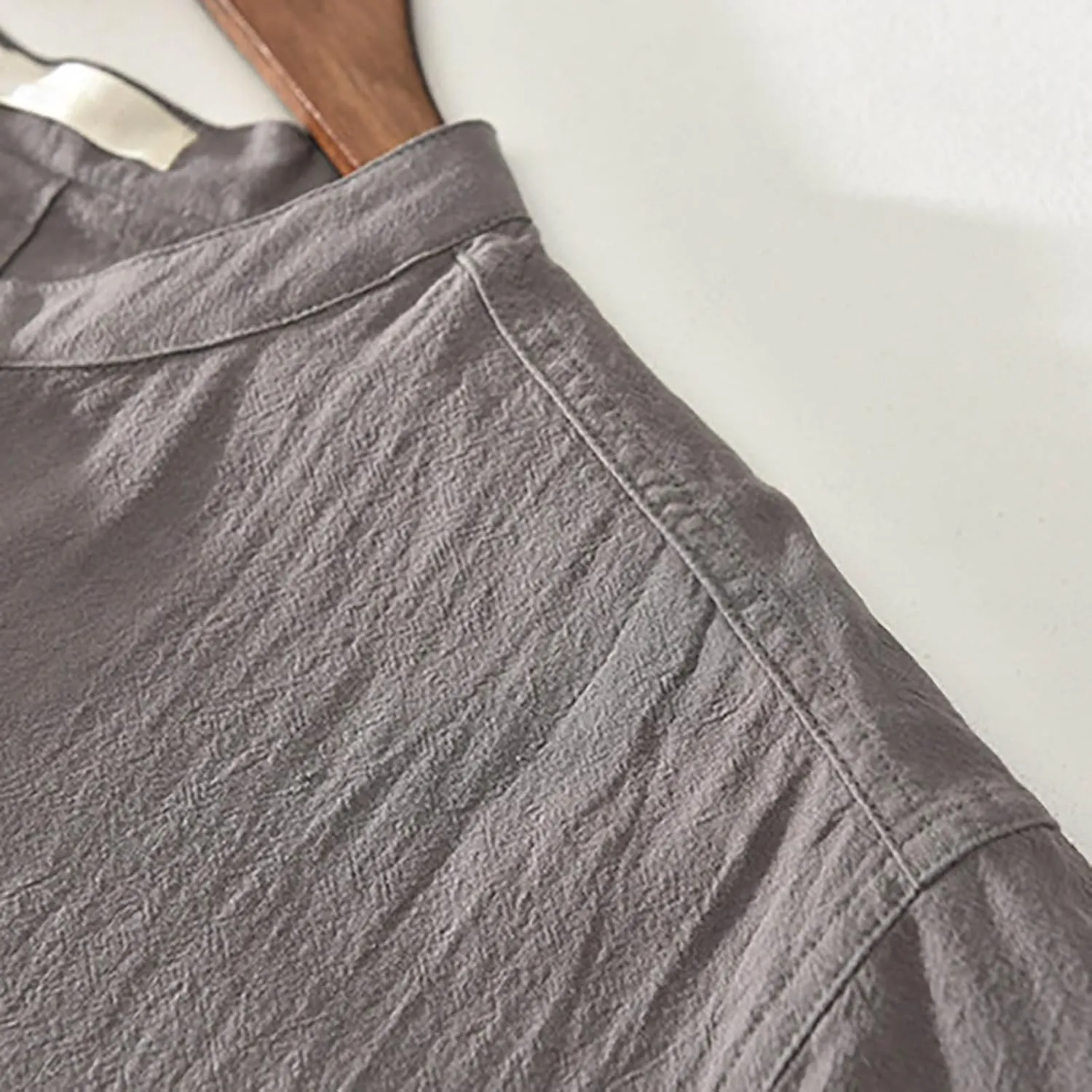 Linen Shirts for Men Button Down Linen Short Sleeve Casual Tunic Vacation Loose Lightweight Tank Top Regular Fit