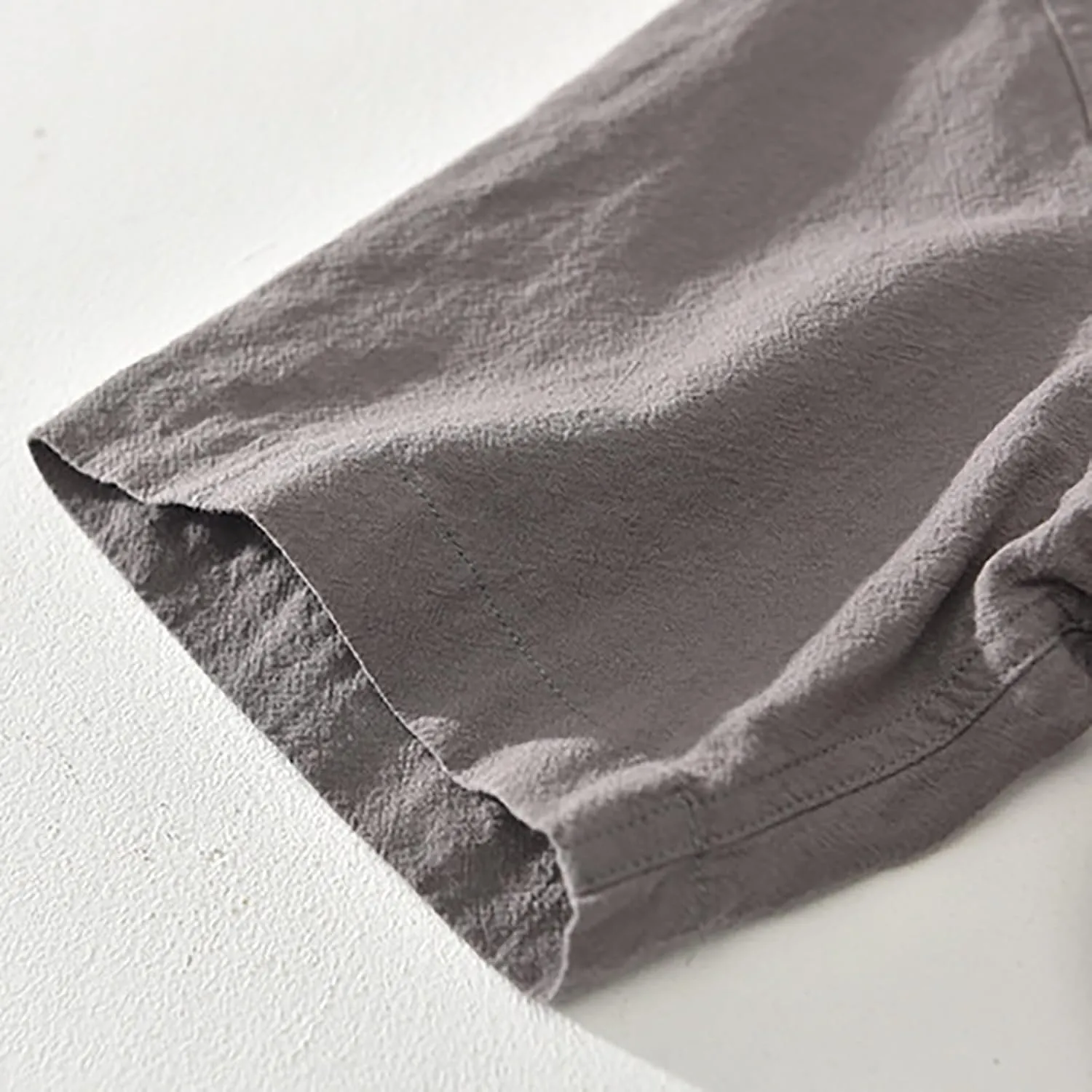 Linen Shirts for Men Button Down Linen Short Sleeve Casual Tunic Vacation Loose Lightweight Tank Top Regular Fit