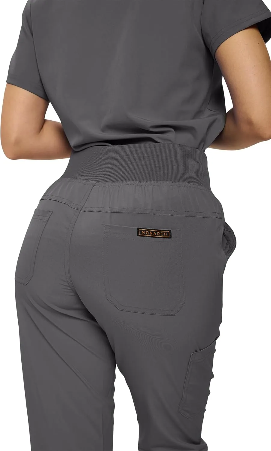 Monarch Uniforms Womens Jogger Scrubs Ribbed Jogger Scrub Pants for Women
