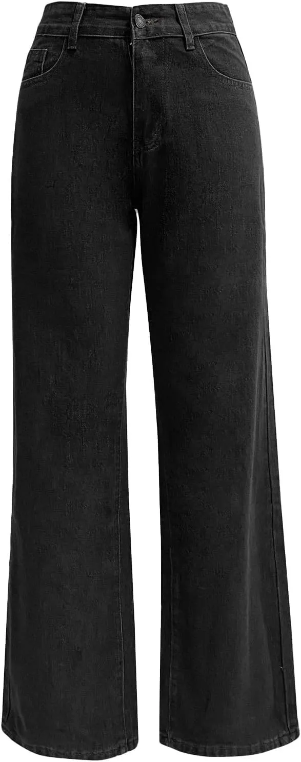 Trouser Jeans for Women Streetwear High Waisted Straight Leg Clothes 2024 Butt Lifting Jeans for Women