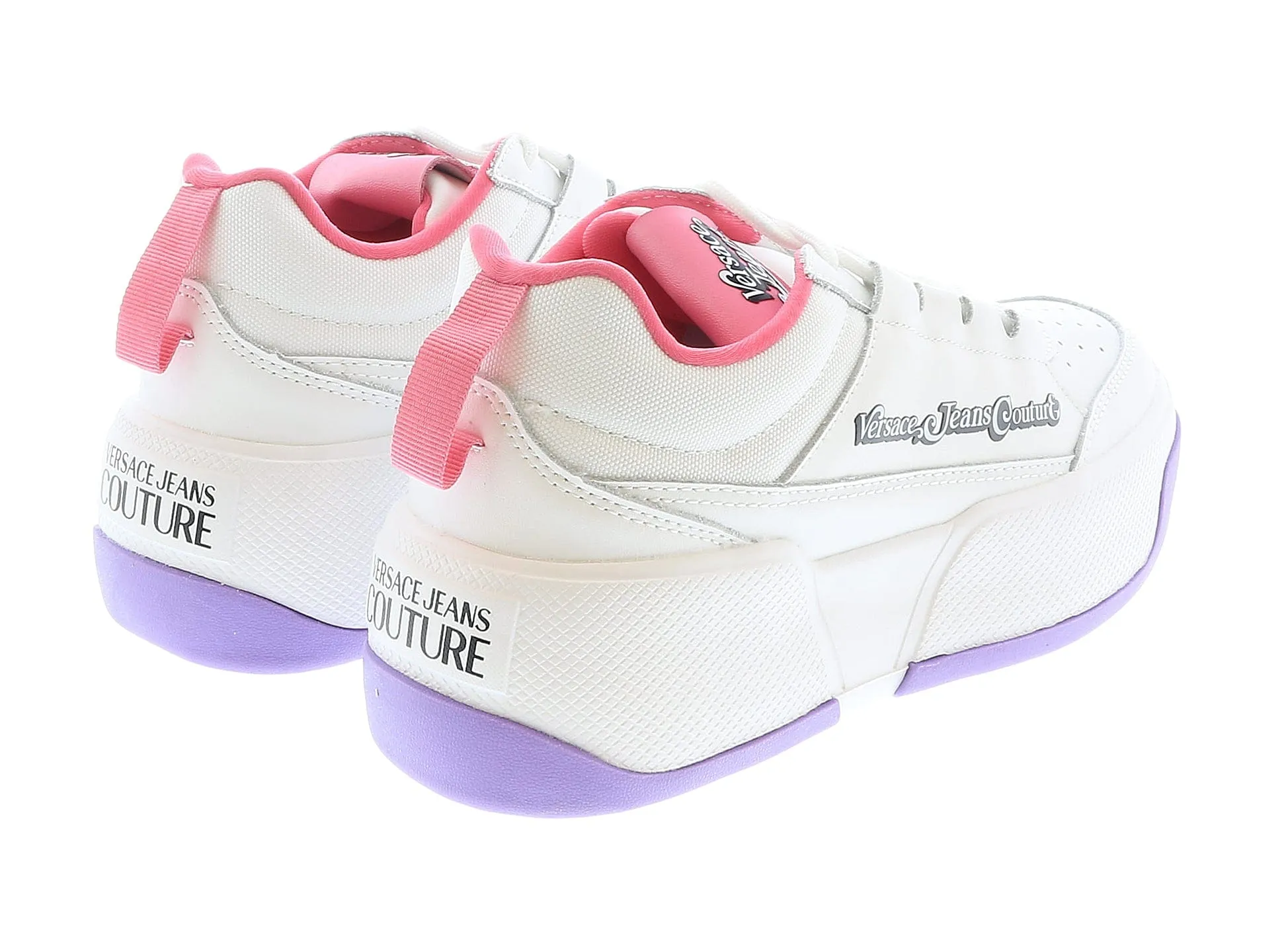 Versace Jeans Couture Signature Heel Low Top White Sneakers-