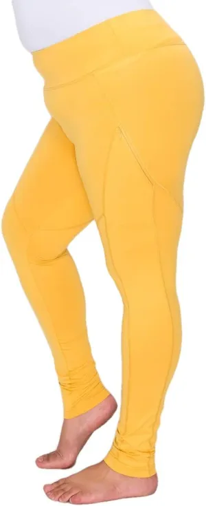 YOGALANDUSA Women's Yoga Workout Leggings  Plus Size High Waisted 4 Way Stretch with Zipper Pocket Casual Active Pants
