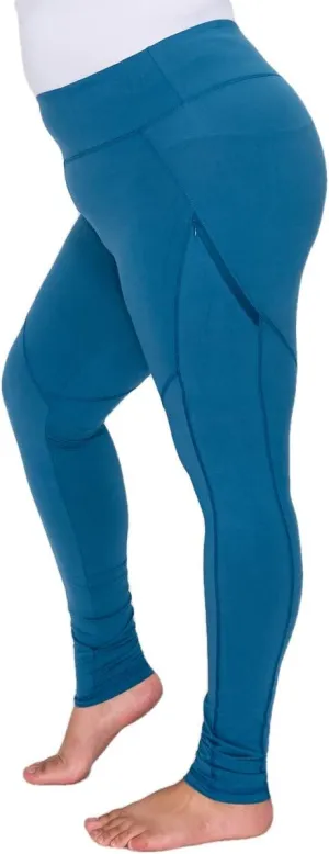 YOGALANDUSA Women's Yoga Workout Leggings  Plus Size High Waisted 4 Way Stretch with Zipper Pocket Casual Active Pants