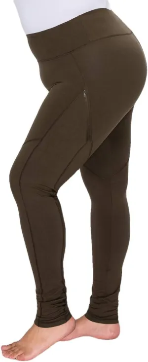 YOGALANDUSA Women's Yoga Workout Leggings  Plus Size High Waisted 4 Way Stretch with Zipper Pocket Casual Active Pants