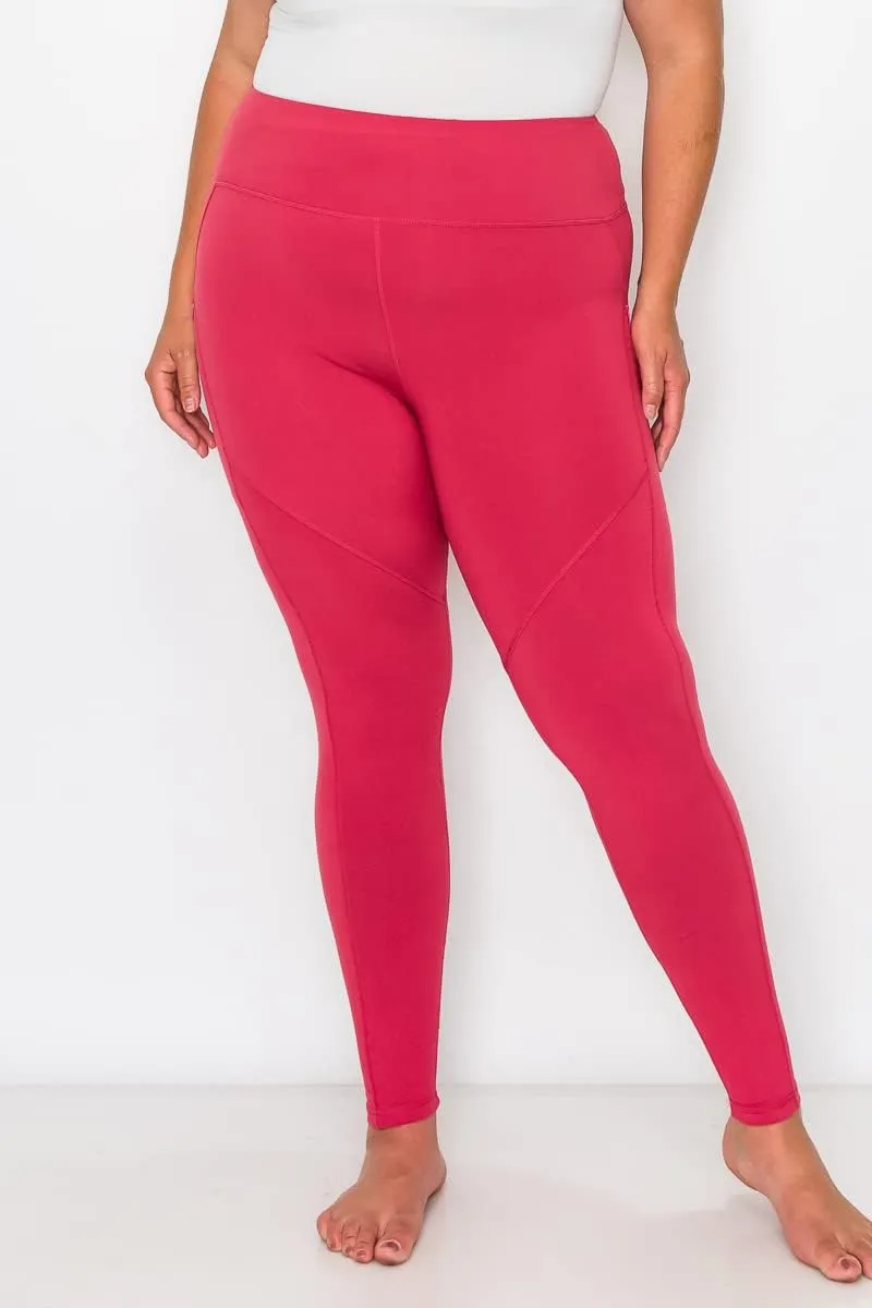 YOGALANDUSA Women's Yoga Workout Leggings  Plus Size High Waisted 4 Way Stretch with Zipper Pocket Casual Active Pants