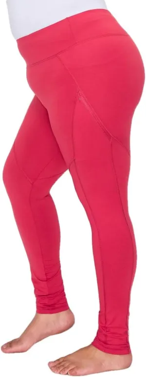 YOGALANDUSA Women's Yoga Workout Leggings  Plus Size High Waisted 4 Way Stretch with Zipper Pocket Casual Active Pants