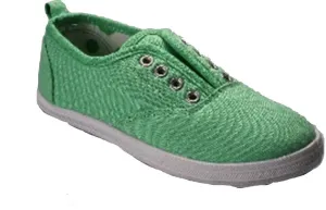 youth size 11-3 green canvas slip on shoes Case of 18